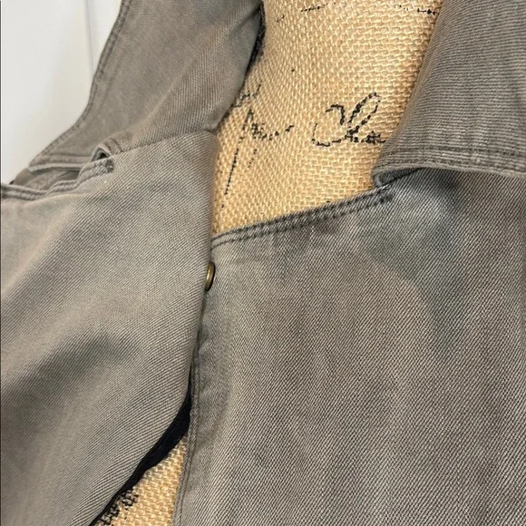 Blank NYC Olive Grey and Black Moto Jacket with Fitted Silhouette - Picture 14 of 16